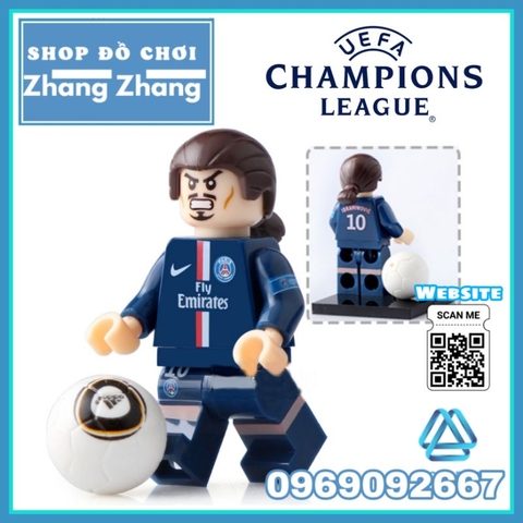 Đồ chơi xếp hình Messi Ronaldo - Neymar JR - Pogba Ibrahimovic - Chicharito Ozil - Beckham Minifigures Kopf KF6032