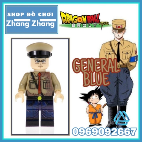 Xếp hình Dragon Ball Z General Blue trong 7 viên ngọc rồng Lego Minifigures Kopf KF2029 KF8033