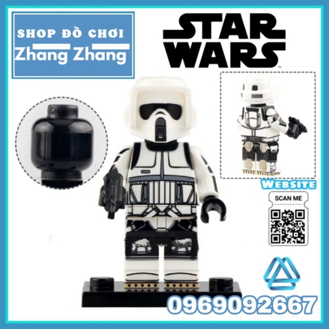 Xếp hình Mô hình Ahsoka  - Dark Trooper - Mandalorian - Moff - Boba Fett - Luke Skywalker - Jawa Lego Minifigures WM6121