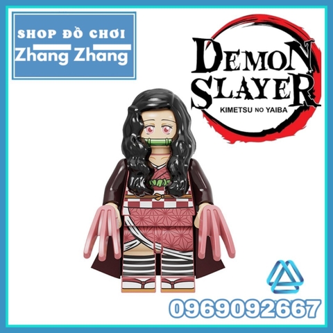 Xếp hình Agatsuma Zenitsu - Tanjiro Nezuko Kamado - Inosuke Hashibira trong Demon Slayer Lego Minifigures POGO PG8292