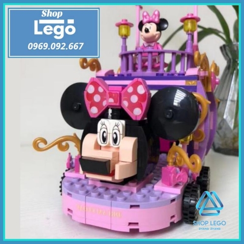 Xếp hình Xe diễu hành Minnie Mouse trong phim hoạt hình chuột Micky Lego Minifigures PRCK 69654