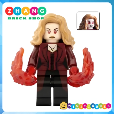 Xếp hình Hawkeye - Captain Marvel - Red She Hulk - Hulk - Spider Man Scarlet Witch Whiplash Lego Minifigures Xinh X0244