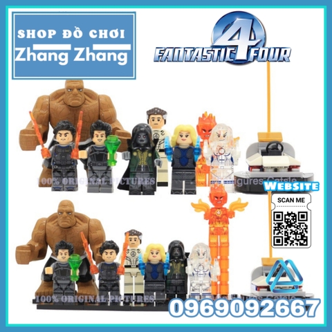Xếp hình Fantastic The Thing Invisible Woman Human Torch Dr Doom Sue Storm Reed Richards Johnny Lego Minifigures SY288