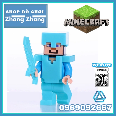Xếp hình Mineblocks mô phỏng trò chơi Minecraft Lego Minifigures Xinh X0295