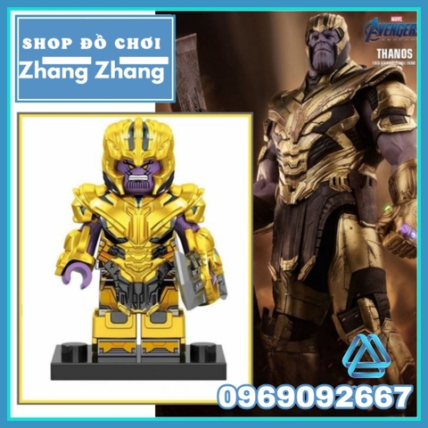 Xếp hình Thanos trong Avengers Endgame tặng song đao và mũ giáp đầy đủ Lego Minifigures V005
