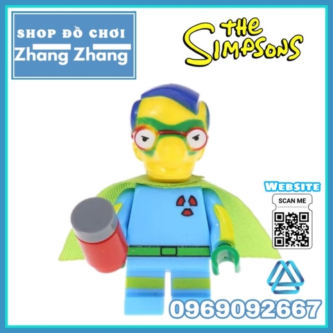 Đồ chơi xếp hình Gia đình Simsons Bartman - Marge Homer Nelson - Flanders Bart Milhouse Kopf KF6039