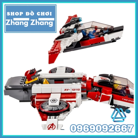 [552 hình] Xếp hình Cuộc chiến phi thuyền Avenjet Thanos Hyperion The Avengers Infinity War Lego Minifigures Decool 7120