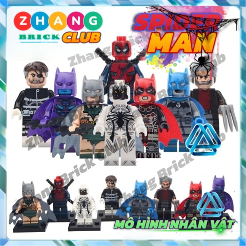 Xếp hình Spider-man Deadpool Batman Lego Minifigures POGO PG8146