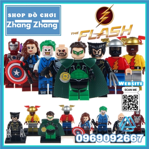 Xếp hình Reverse-Flash Greenlantern Wolverine Lego Minifigures POGO PG8105