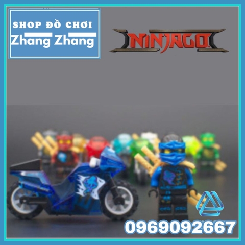 Xếp hình Ninjago motor kèm Kai - Lloyd - Jay - Nya Lego Minifigures Decool 10029-10034