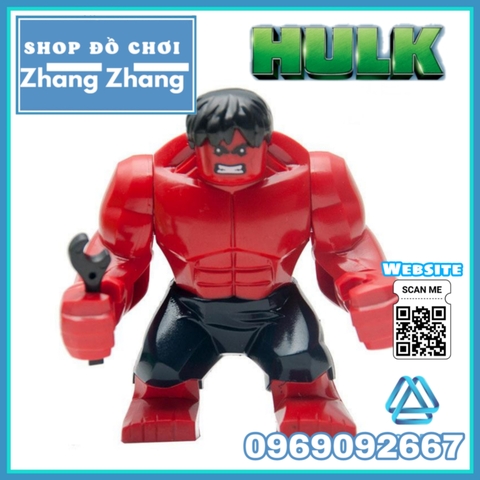 Xếp hình Hulk Bigfigures Siêu anh hùng Marvel Avengers Endgame Lego Minifigures Decool 0145