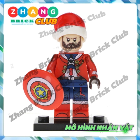 Mô hình nhân vật giáng sinh Hulk Deadpool Spider Man Wolverine Supergirl Groot Marry Christmas POGO PG8185