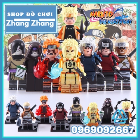 Xếp hình Naruto - Minato - Orochimaru - Yakushi Kabuto - Senju Tobirama - Hashirama - Killer Bee Lego Minifigures WM6108