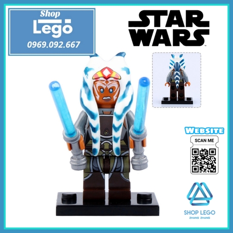 Xếp hình Star Wars Skywalker - Jinn - Leia Ahsoka - Savage - Protocol Droid - Windu - Padme Lego Minifigures Pogo PG8028