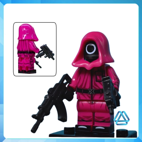 Xếp hình mô hình Trò chơi con mực Squid game gồm Oh Il Nam - Gi Hoon - Sae Byuk Lego Minifigures WM6131