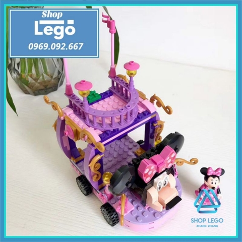 Xếp hình Xe diễu hành Minnie Mouse trong phim hoạt hình chuột Micky Lego Minifigures PRCK 69654
