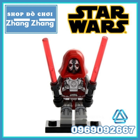 Xếp hình Star Wars Luke Skywalker - Ben Kenobi - Maul - Kao Darth Sidious - Anakin - C-3PO Lego Minifigures POGO PG8021