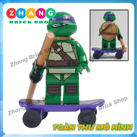 Xếp hình Ninja rùa teenage mutant ninja turtles gồm Leonardo - Raphael - Donatello Lego Minifigures Kopf KF6125