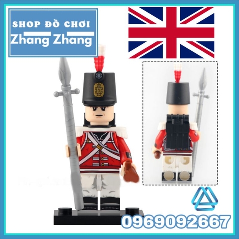 Đồ chơi xếp hình quân đội viễn chinh hoàng gia Anh thế kỷ 19 Minifigures Xinh N001 004