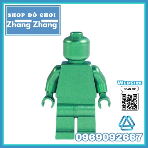 Đồ chơi xếp hình người trơn sơn đẹp Metallic Monochrome Minifigures Kopf KF2116-KF2121
