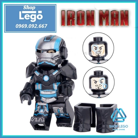 Xếp hình Người sắt Ironman Mark IV Neon Tech Armor Lego Minifigures MG0003