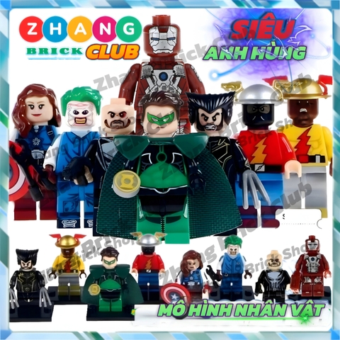 Xếp hình Reverse-Flash Greenlantern Wolverine Lego Minifigures POGO PG8105