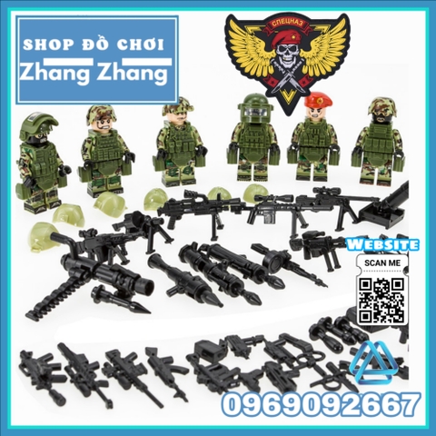 Đồ chơi Xếp hình Lực lượng đặc nhiệm Spetsnaz Alpha Nga tinh nhuệ giỏi nhất thế giới Lego Minifigures Tbstoy Tbs41-46