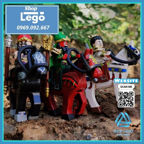 Xếp hình chiến mã Ô vân đạp tuyết của Trương Phi trong Tam quốc diễn nghĩa Lego Minifigures DW001 006
