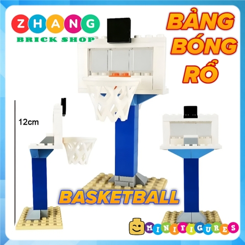 Xếp hình Bảng và rổ bóng rổ Basketball 🏀 dùng để ráp Lego Minifigures