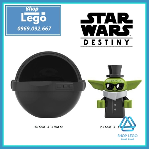 Xếp hình Star Wars Baby Yoda & Aeroba trong chiến tranh giữa các vì sao Lego Minifigures Koruit Xp336