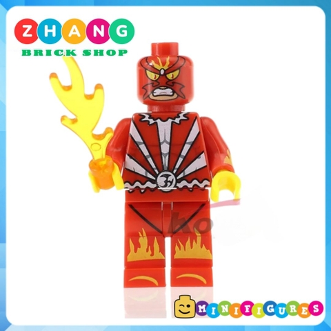 Xếp hình Forge - Domino - Omega Red - Sunfire - Radioactive Man- Pyro- Ripclaw- Union Jack Lego Minifigures POGO PG8082