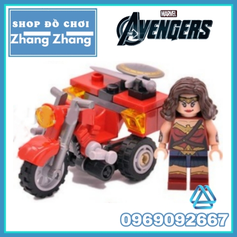 Xếp hình Siêu anh hùng Marvel Motorcycle Lego Minifigures Decool 7008 7013
