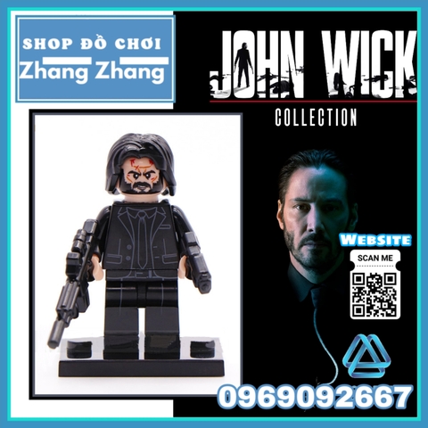 Xếp hình John Wick sát thủ chuyên nghiệp Lego Minifigures Koruit Wm830 Kopf KF1216