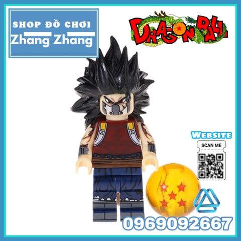 Xếp hình 7 viên ngọc rồng Dragon Ball Gogeta Goku Vegeta Gohan Cumber Tapion Mira Lego Minifigures Kopf KF6069