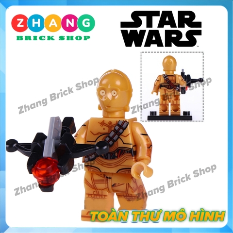 Xếp hình Star Wars C-3PO  - Ben Skywalker - Tarfful - Han Solo - Paz Vizla - Palpatine - Obi-wan Lego Minifigures WM6091