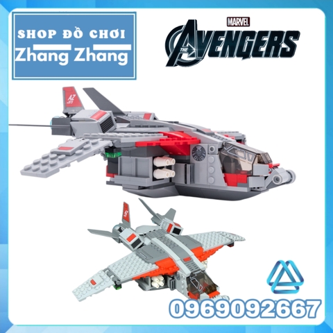 [344 hình] Xếp hình Phi thuyền Captain Marvel đột kích Skrull Lego Minifigures Lepin 07117