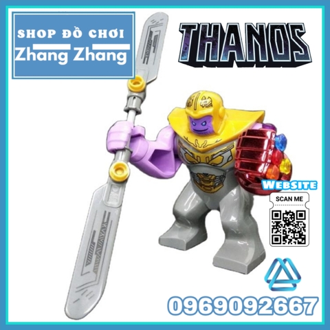 Xếp hình Thanos Endgame (Kiếm+Găng 6 đá vô cực) mới nhất 2019 Lego minifigures Bigfigures PRCK GD220