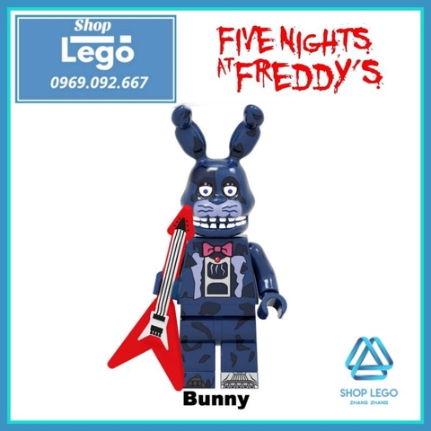 Xếp hình Bunny - Chica - Freddy - Foxy Spintraft - Balloonboy trong five nights at freddy's Lego Minifigures Kopf KF6121