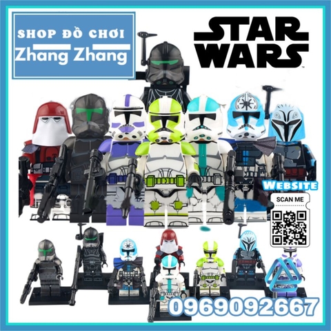 Đồ chơi xếp hình Star Wars Jesse Grey Legion Trooper Galactic Marine Crosshair Bo-Katan Minifigures Xinh X0323