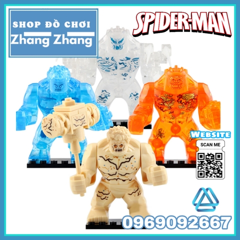 Xếp hình Người đột biến Big Size Elementals - Spider Man : Far From Home Lego Minifigures Xinh Xh1255 - 1258