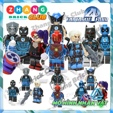 Mô hình nhân vật Colossus Wolverine Deadpool Spider Man Cable Murder Machine Harley Quinn POGO PG8180