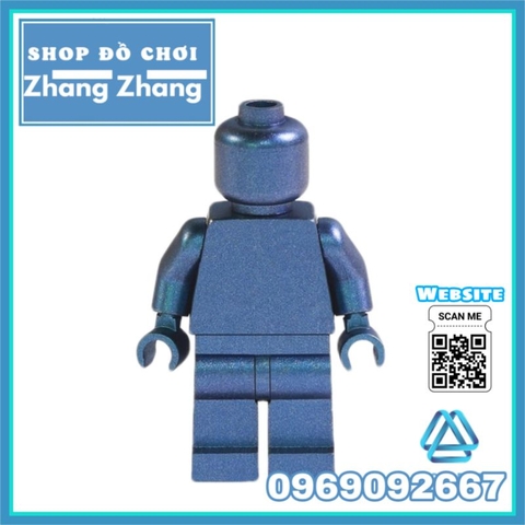Đồ chơi xếp hình người trơn sơn đẹp Metallic Monochrome Minifigures Kopf KF2116-KF2121