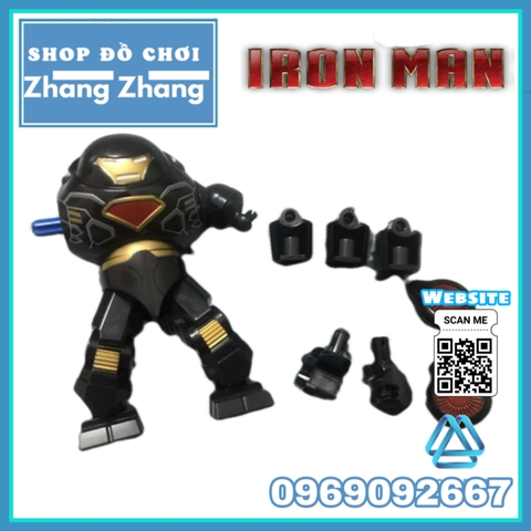Xếp hình Black anti - Hulkbuster Heavy Iron man Siêu anh hùng Marvel  Avengers Bigfigures Lego Minifigures Decool 0313