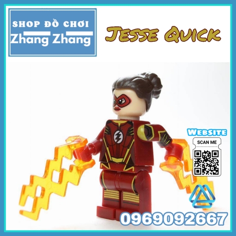 Xếp hình Jesse Quick The Flash Dc comics siêu anh hùng Lego Minifigures Koruit wm228