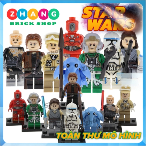 Xếp hình Star Wars Kessel Droid - Rey - Rebel Trooper Han Solo - Darth Vader Lego Minifigures Pogo PG8145