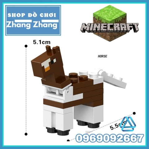 Đồ chơi xếp hình Minecraft trong Mine Blocks gồm Ghast - Polar Bear - Spider mô hình Minifigures Lele B033 040