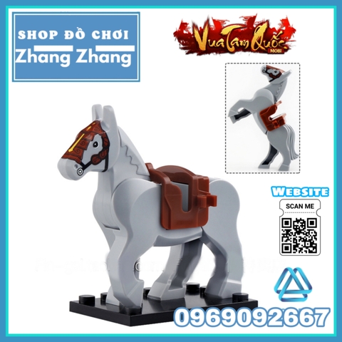 Xếp hình ngựa chiến trong Tam Quốc Xích thố - Đích Lô - Tuyệt ảnh Lego Minifigures Koruit XP1011-1016