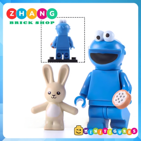 Xếp hình Sesame Street gồm Elmo - Ernie - Cookie Monster - Big Bird - Bert - Oscar the Grouch Lego Minifigures LG1003