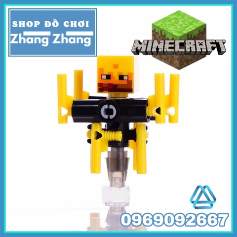 Xếp hình MineCraft Redstone Golem - Creeper - Zombie - Wither Skeleton - Blaze - Wither Lego Minifigures Xinh X0294