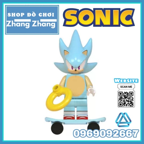 Đồ chơi Xếp hình nhím Sonic tặng kèm ván trượt Minifigures LG1001 - Super Metal Sonic